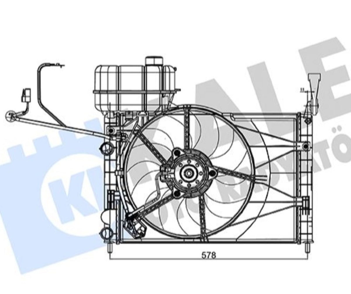 Fiat Palio 1.2 Klimalı Radyatör Fan Motoru Davlumbaz Kale 012624BFD - main