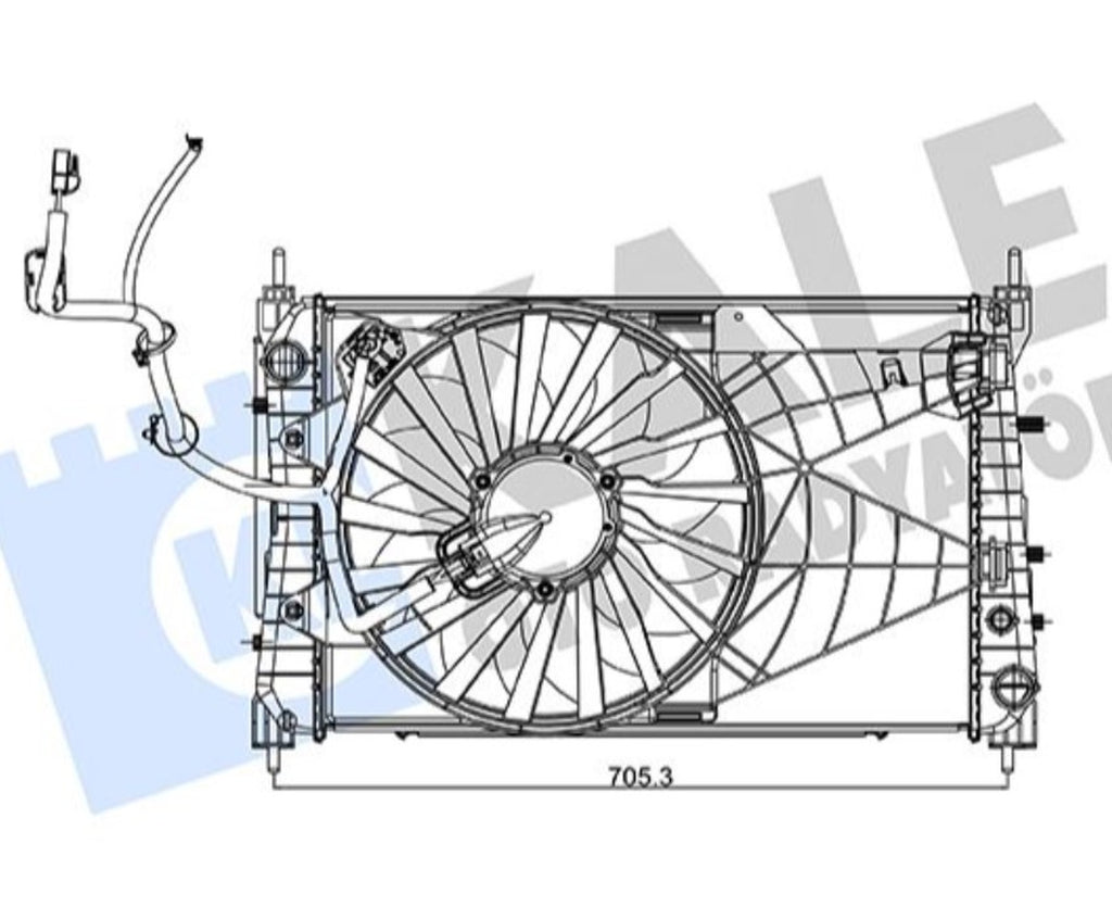 Fiat Linea 1.4 Turbo Klimalı Radyatör Fan Davlumbaz Modül 013501BFD - main