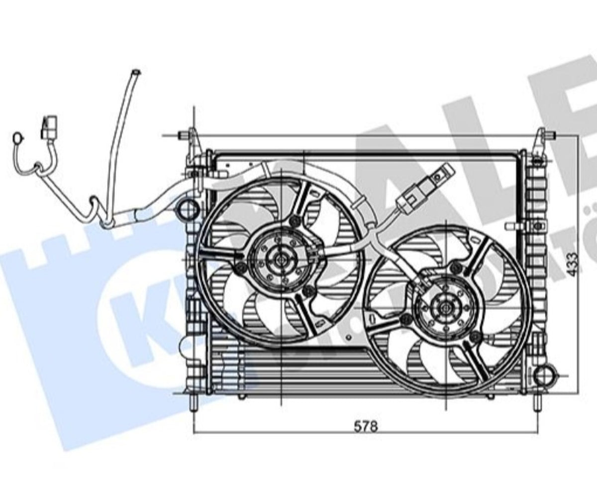 Fiat Strada 1.3 JTD Radyatör Fan Davlumbaz Modülü Kale 013601BFD - main