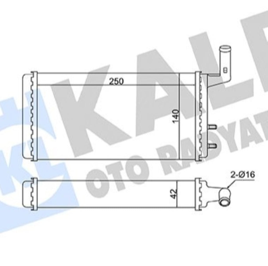 Fiat Murat 131 Doğan Şahin Slx Kalorifer Radyatörü Kale 0181832AL - main