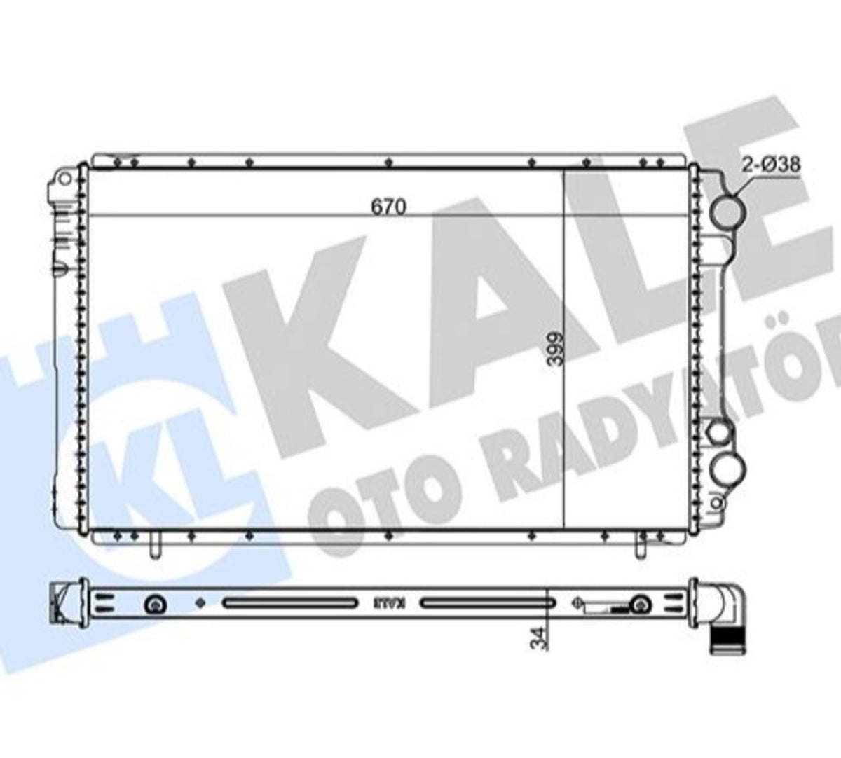 Renault Trafic 2.4 D Motor Su Radyatörü Kale 0540401AB - main
