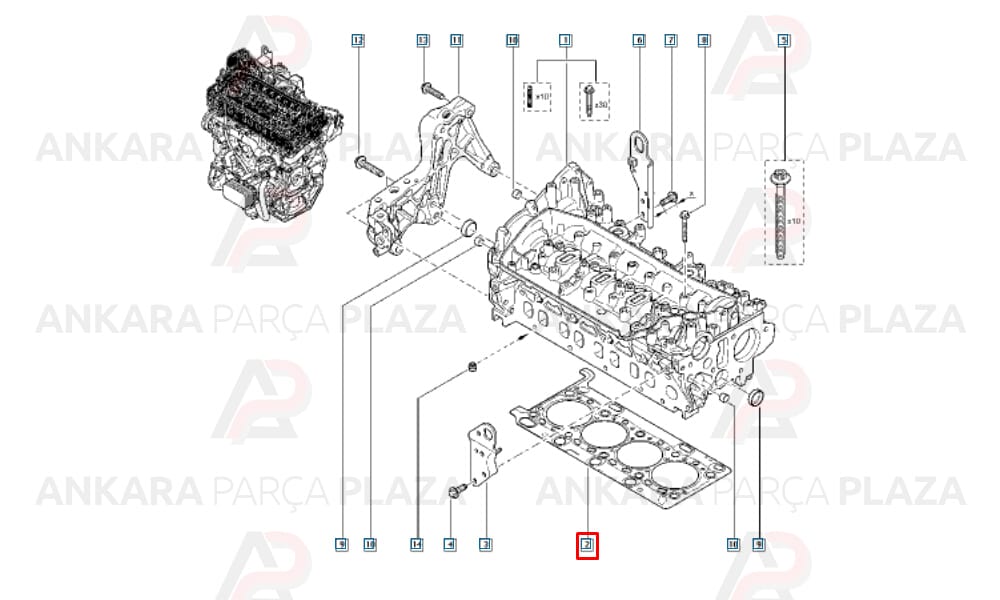 Laguna Megane 3 Talisman Kadjar Trafic 1.6 Dci Silindir Kapak Contası Royal