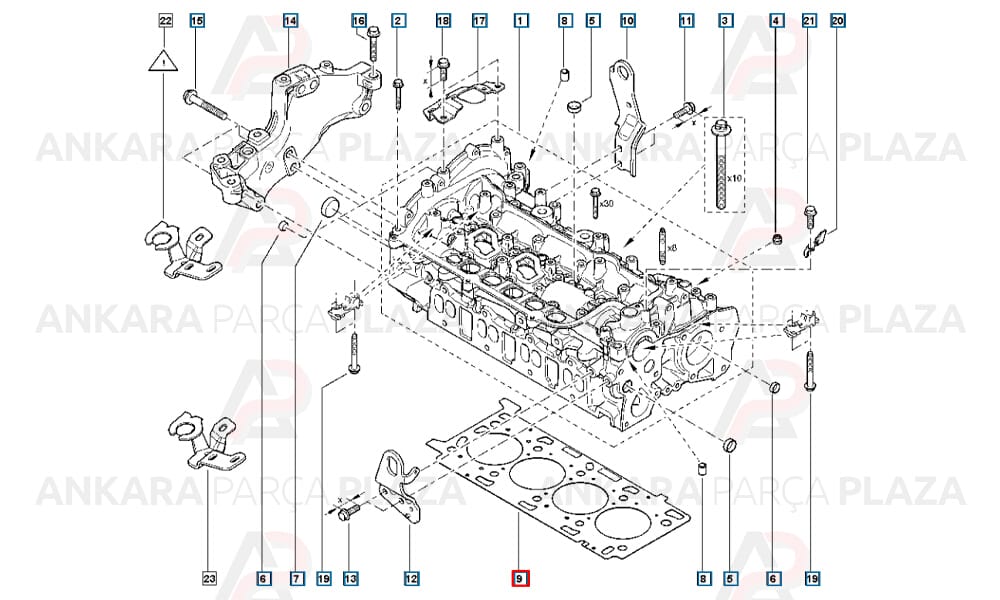Silindir Kapak Contası Trafic 2 Laguna 3 2.0 Dci M9R 110449199R