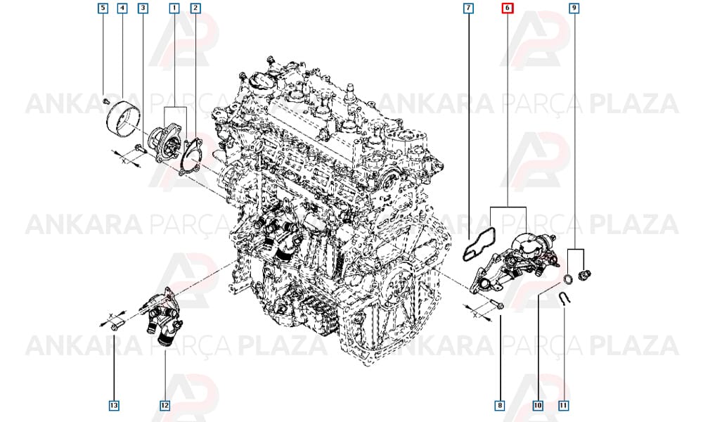 Clio 4 Symbol Captur 0.9 1.2 Tce Termostat Orijinal 110608635R