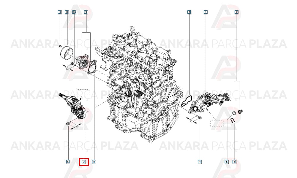 Clio 4 Captur Dokker Termostat Orijinal 110616064R