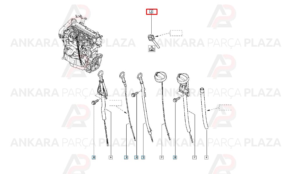 Megane 2, Clio 3, Fluence, Kangoo 1.5 Dci 80Bg Yağ Seviye Müşürü Orijinal 111452634R