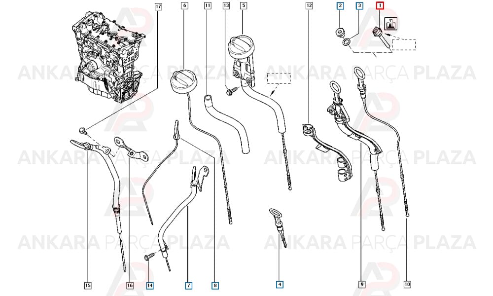 Megane 2 1.6 16V Yağ Seviye Müşürü Orijinal 111459423R