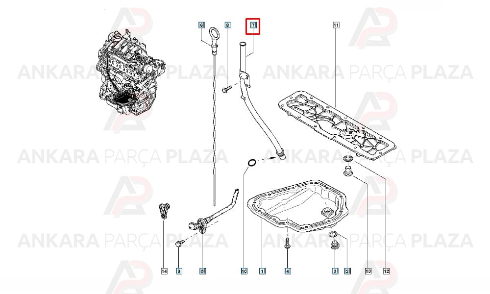 Kadjar Megane 3 Motor Yağ Çubuğu Ve Borusu Orijinal 111518504R