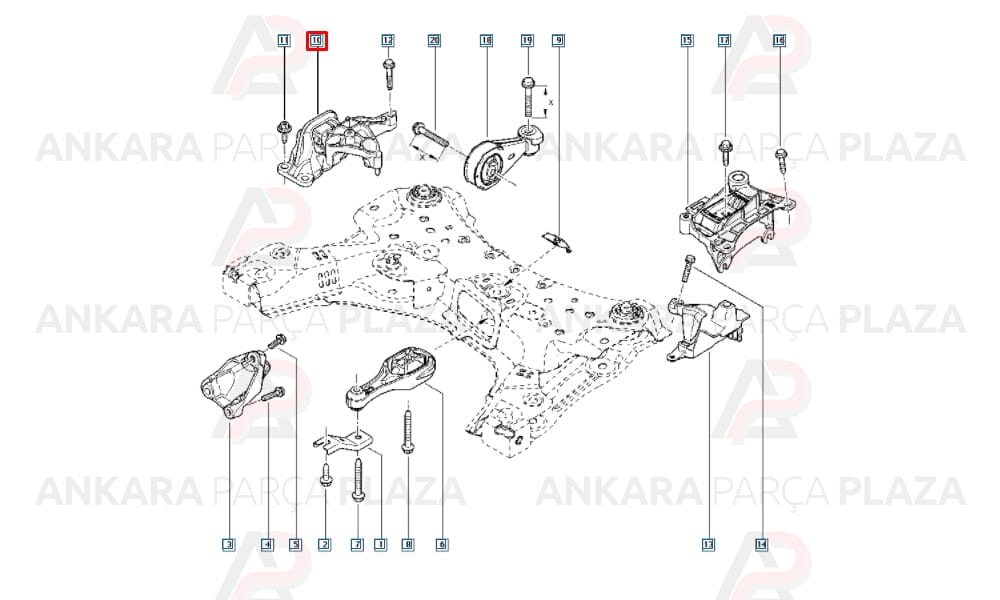 Motor Takozu Sağ Megane 3 Fluence Scenic 3 6 İleri