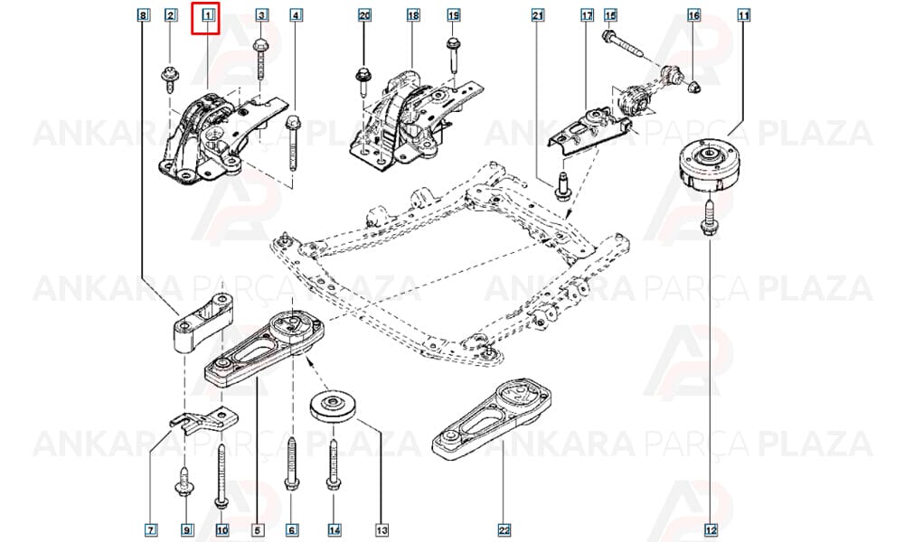 Motor Takozu Renault Clio 4 Captur Dacia Lodgy 1.5 Dcı 112103095R