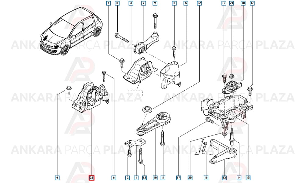 Motor Takozu Clio Grandtour Modüs Grand Modüs 1.5Dcı 75 90 Hp