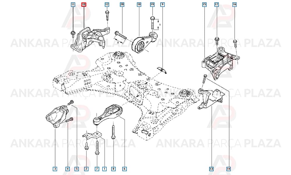 Motor Takozu Fluence Scenic 3 Megane 3 1.5 Dcı