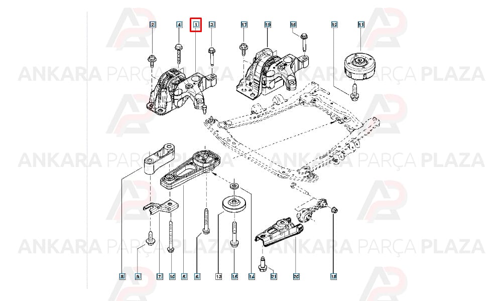 Motor Takozu Sağ Duster Logan Sandero Terrano 1,5Dcı K9K