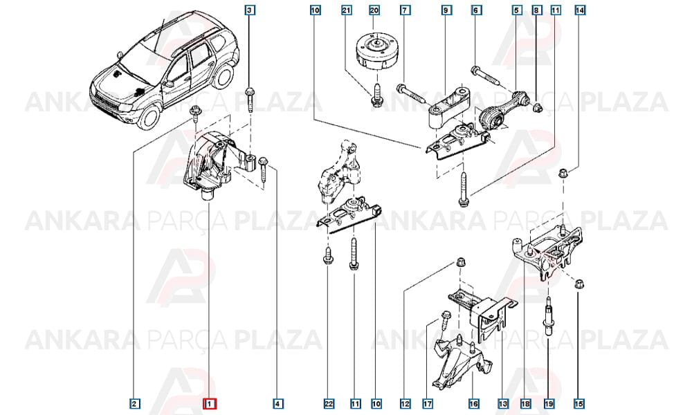 Motor Takozu Kulaği Sağ Duster