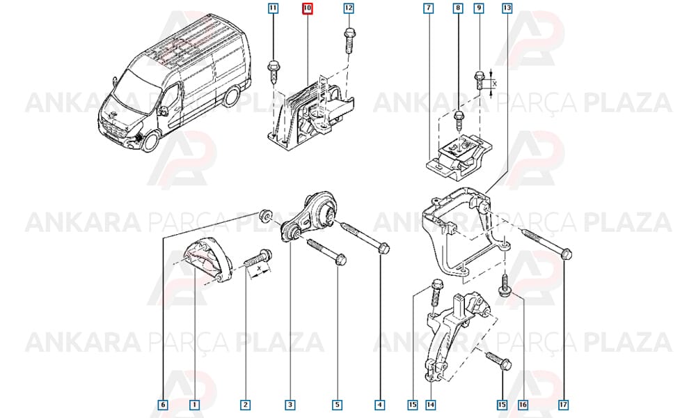 Motor Takozu Sağ Renault : Master 3 Opel : Movano 2.3Dcı 2010>