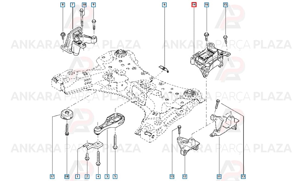 Motor Takozu Sol Şanzıman Fluence Megane 3 1,5Dcı/1,6/2,0