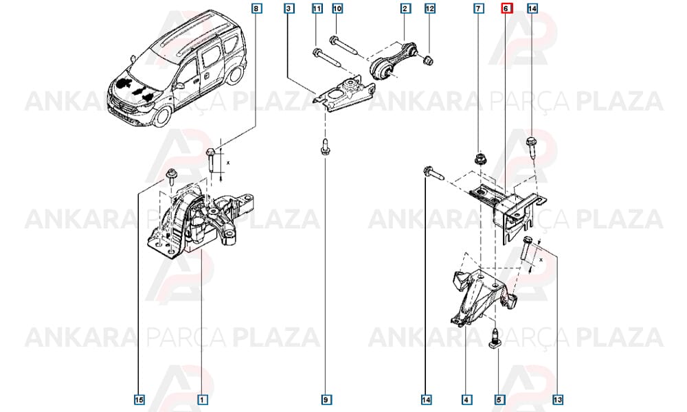 Motor Takozu Sol Dokker Lodgy Duster 1.5Dcı Symbol 2012 >