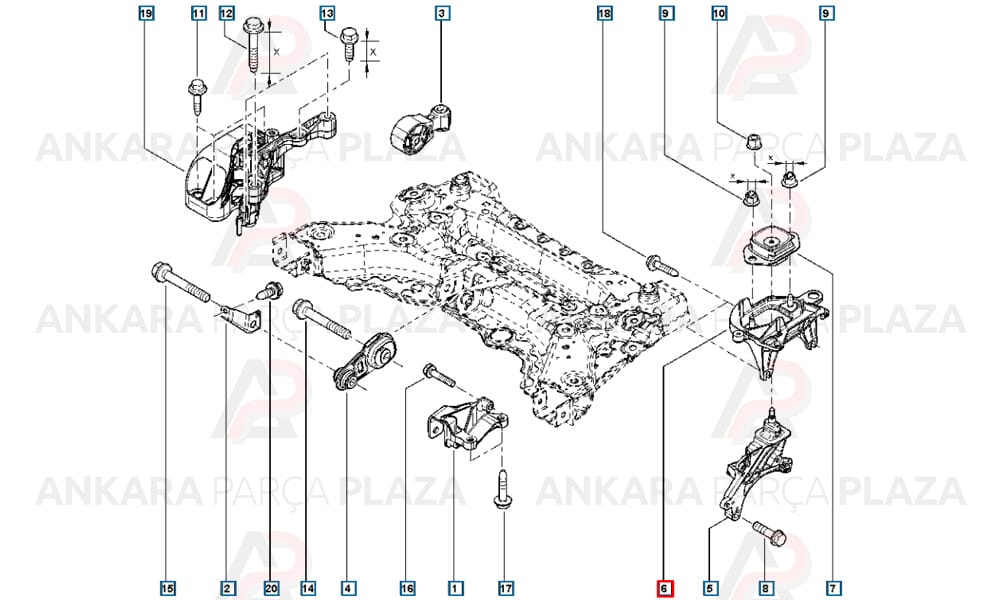 Motor Bağlantı Takozu Kadjar 112221641R