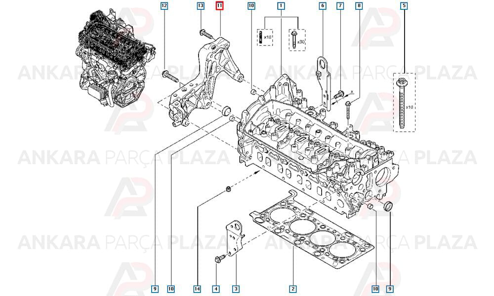 Motor Bağlantı Takozu Megane 3 Talisman 130 112318640R