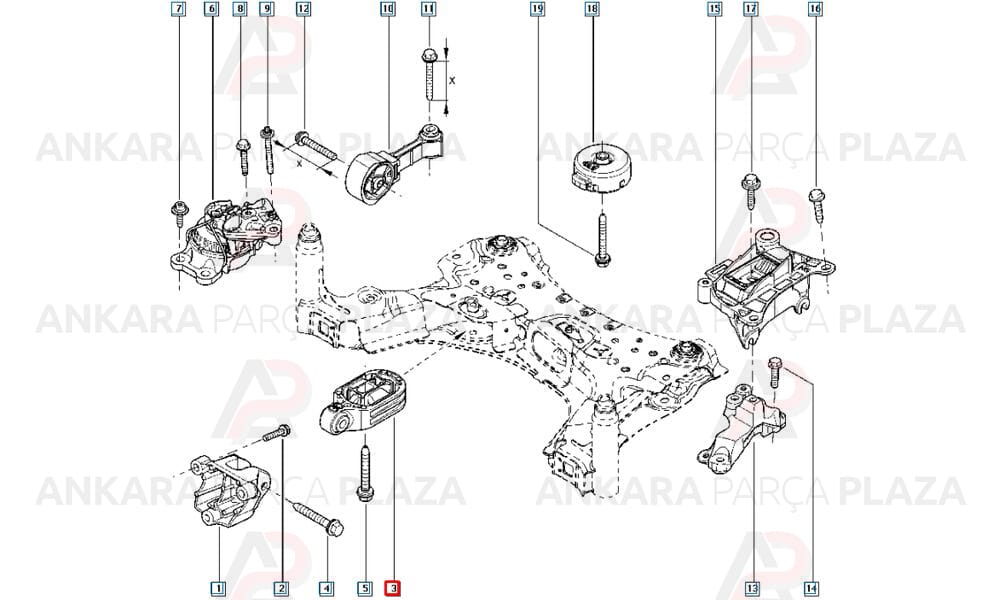 Motor Takozu Fluence Megane 3 Scenic 3 1.9 2.0