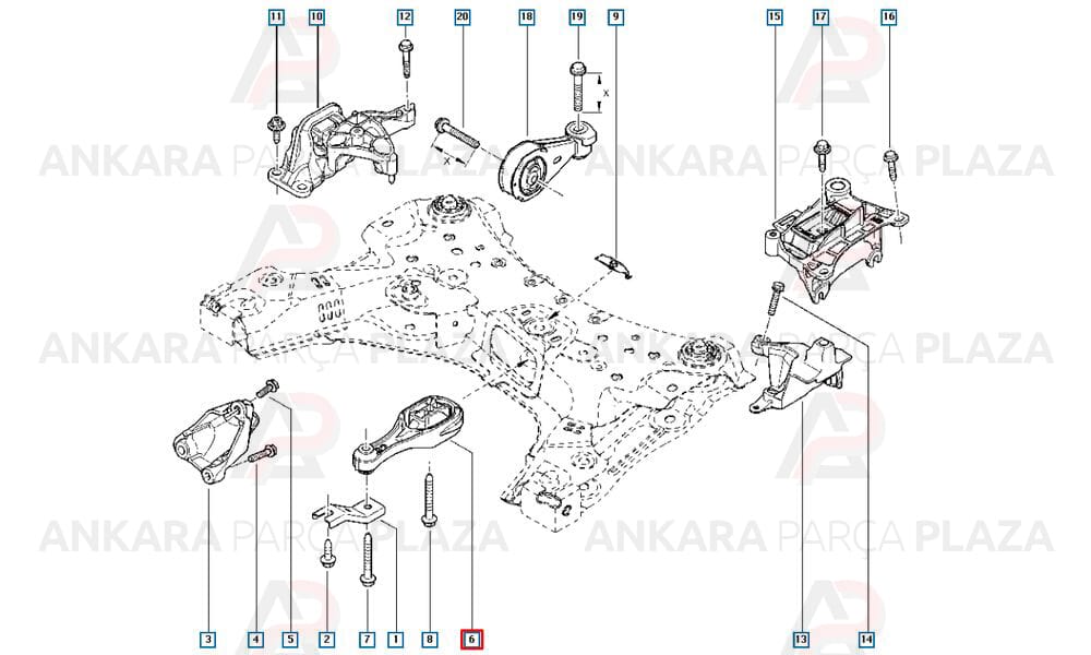 Motor Takozu Alt Fluence Megane 3 Scenic 3 1.5 Dcı 6 Vites