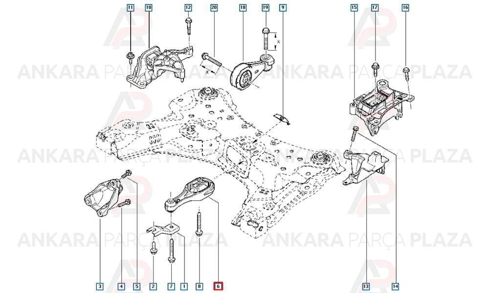 Motor Takozu Arka Fluence Megane 3 Scenic 3 1.5 Dcı 110 Hp