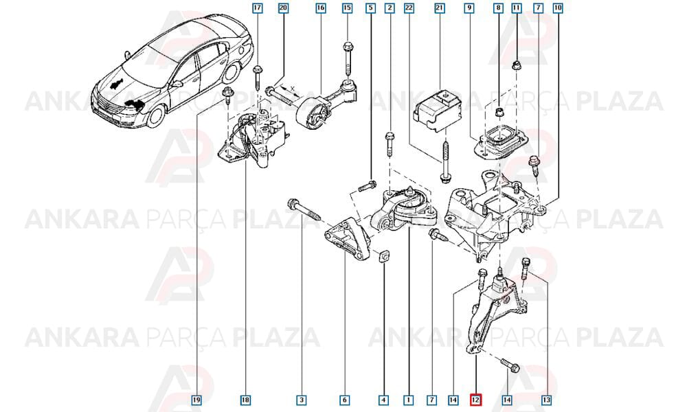 Şanziman Motor Arka Takozu Latitude