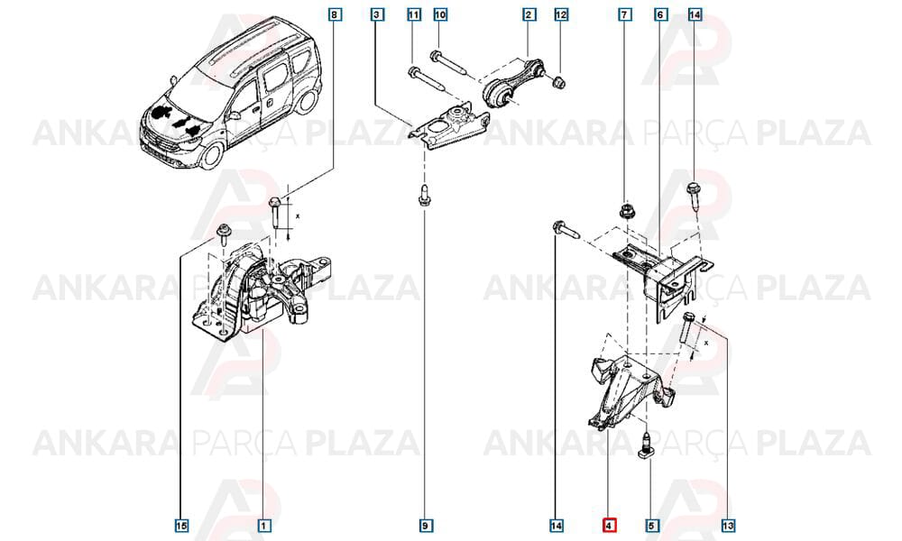 Motor Kulaği Şanziman Takozu Lodgy Dokker Logan 2