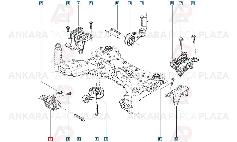 Motor Takozu Kulağı Megane 3 113320019R