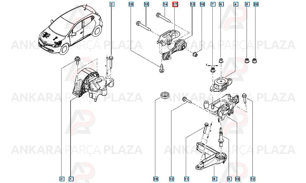 Motor Kulaği Clio 4 0.9 Tce 113327854R