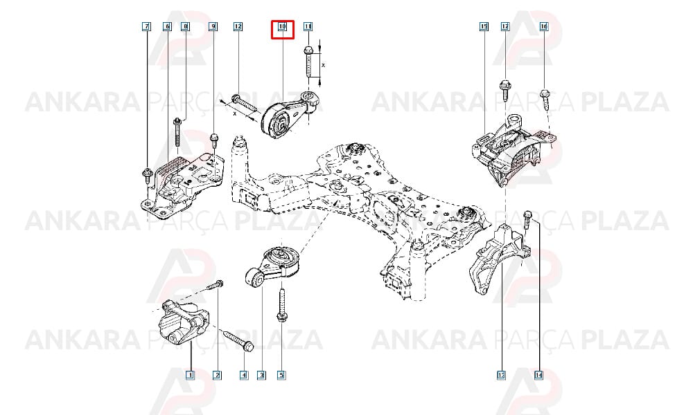Motor Takozu Arka Fluence Megane 3