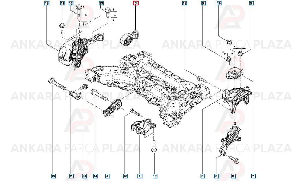Motor Takozu Sağ Talisman