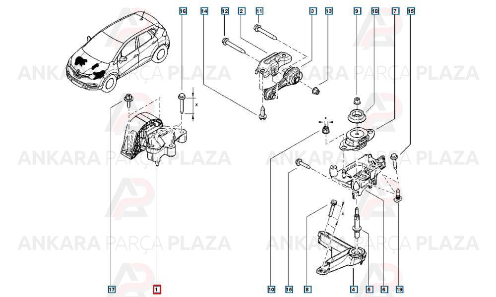 Motor Takozu Lodgy Dokker Duster Clio 4 Captur 1,2 16V D4F