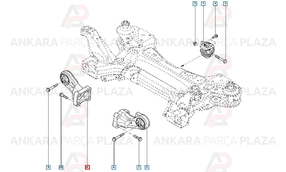 Motor Takozu Sağ Master 3 2.3Dcı 2010 > M9T