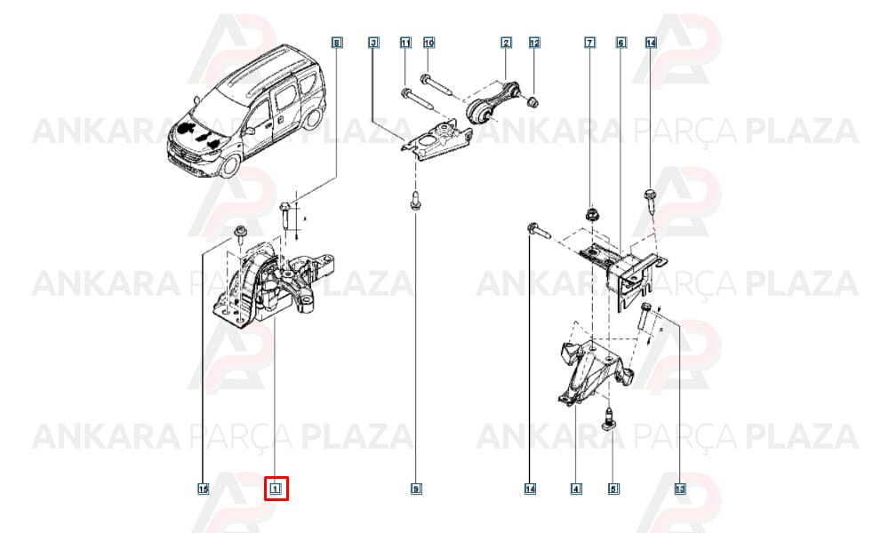 Motor Takozu Clio 4 Dokker Lodgy Symbol 1.5Dcı