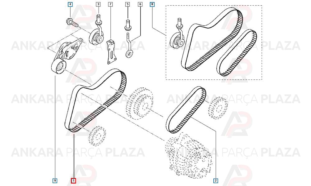 Klima Kompresör Kayışı 7 Pk 1029 Laguna 3 Latitude Talisman 119202A10A