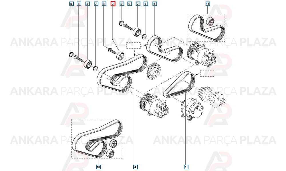 Clio V Kayiş Gergisi Orijinal 119239050R