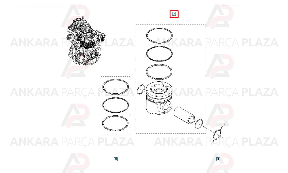 Trafic 2 Scenic 2 Laguna 2 2.0Dci 16V Silindir Onarım Seti (Piston, Segman) Std 84.00Mm Yenmak
