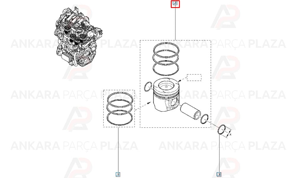 Kadjar Laguna Megane 3 Scenic 1.6 Dci 130Hp Silindir Onarım Seti (Piston, Segman) Std 80Mm Yenmak