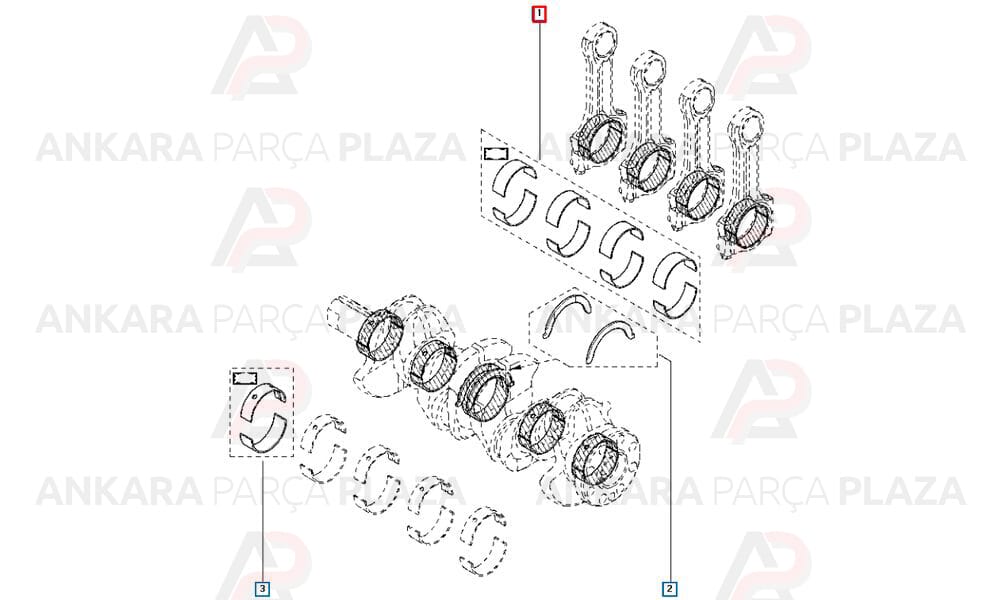 Kol Yatak Takimi Trafic 3 Kadjar 1.6Dci R9M ( 8 Adet )