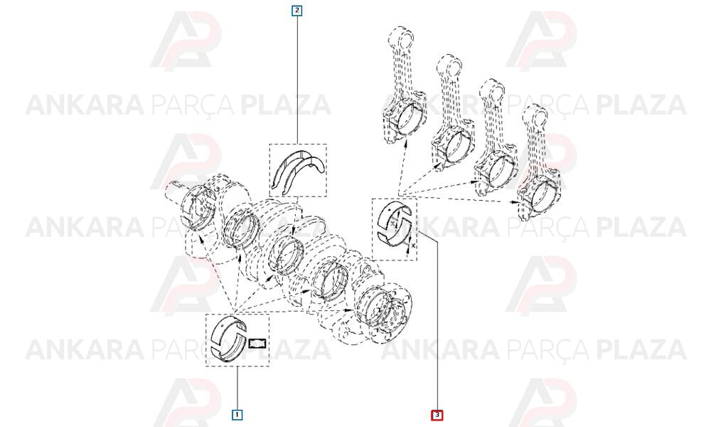 Kol Yatak Megane 3 1.4 16V H4J Motor 2 Adet