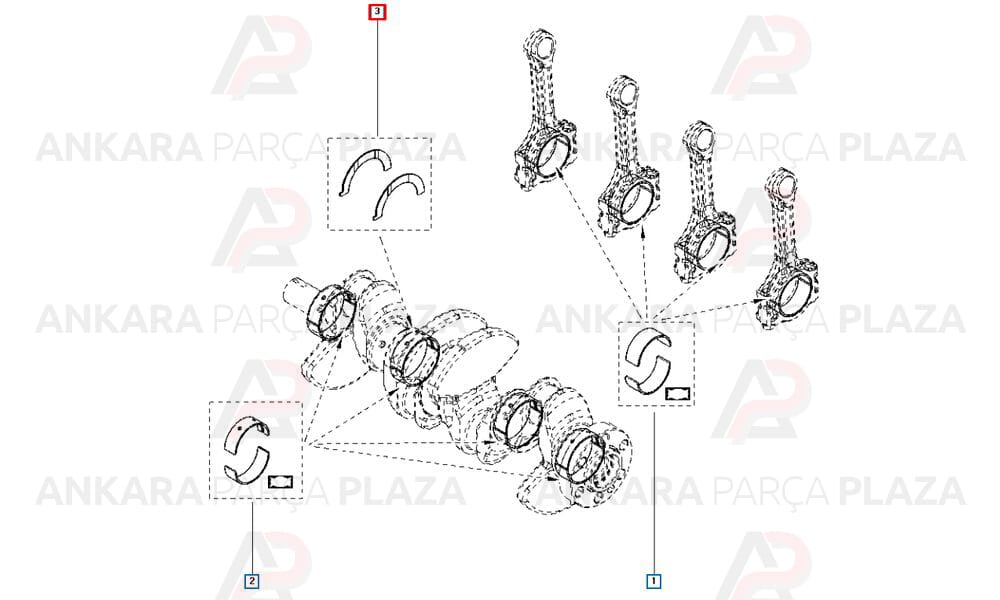 Kenar Ay Yataği Takim Megane 3 Clio 4 Captur 1.2 - 1.4 H5F H4J