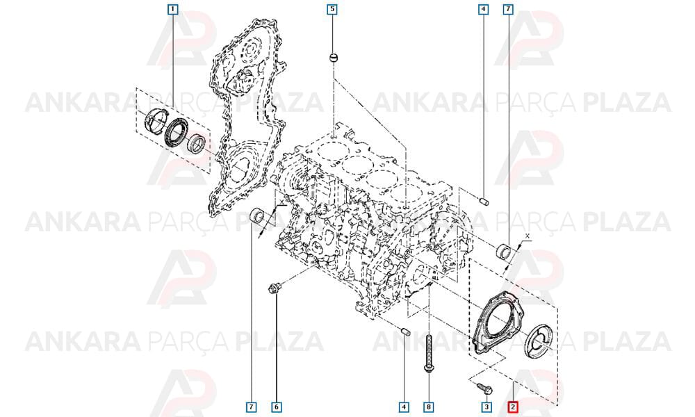 Krank Keçesi Trafic 2 Master 3 2.0 122975635R 7701476859