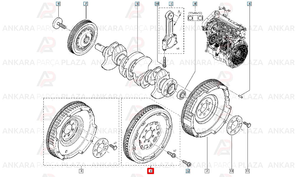 Fluence, Kangoo 3, Megane 3, Laguna 3, Duster Debriyaj Volanı Luk