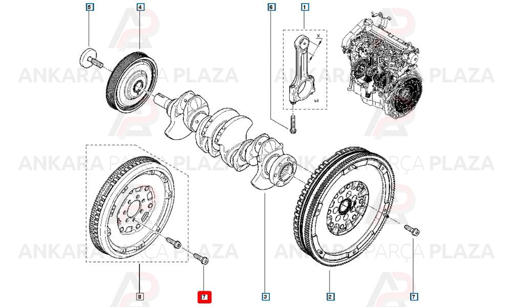 Laguna 2 1.9Dci Volan Cıvatası Orijinal 8200142676