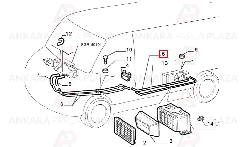 Ducato 02 - 06 Kalorifer Hortumu 2.8Td 1311152080