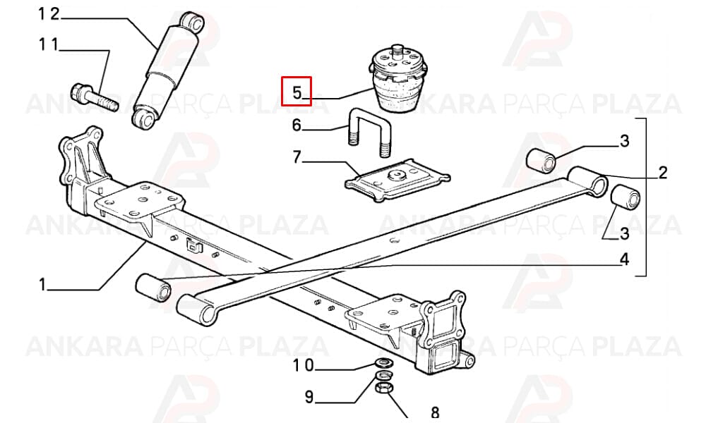 Süspansiyon Takozu Arka Ducato 1400Kg 15 Jant 03 > 23Mm