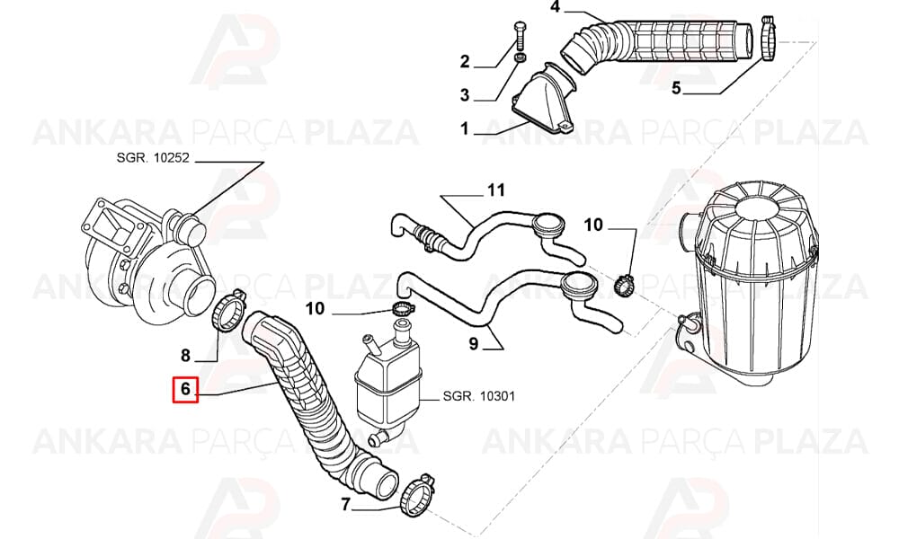 Hava Filtre Körüğü Fiat : Ducato 2.8 Td