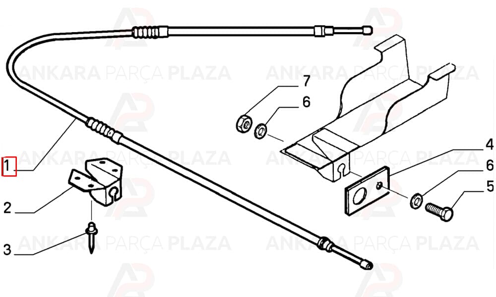 Ducato 1994 > 3040 2X810Mm El Fren Teli Arka Cavo