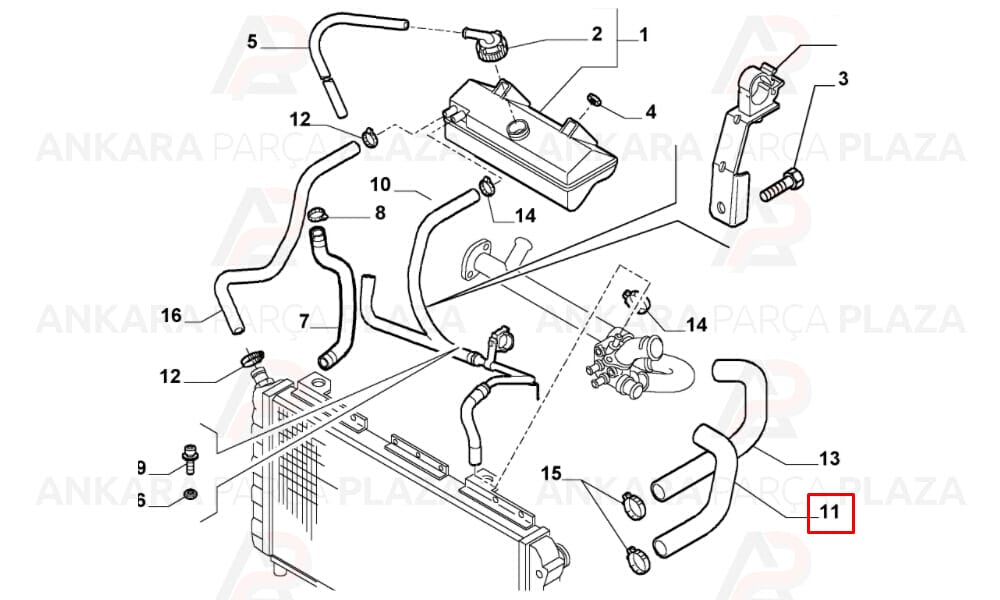 Radyatör Alt Hortumu Ducato 2.5 Dizel